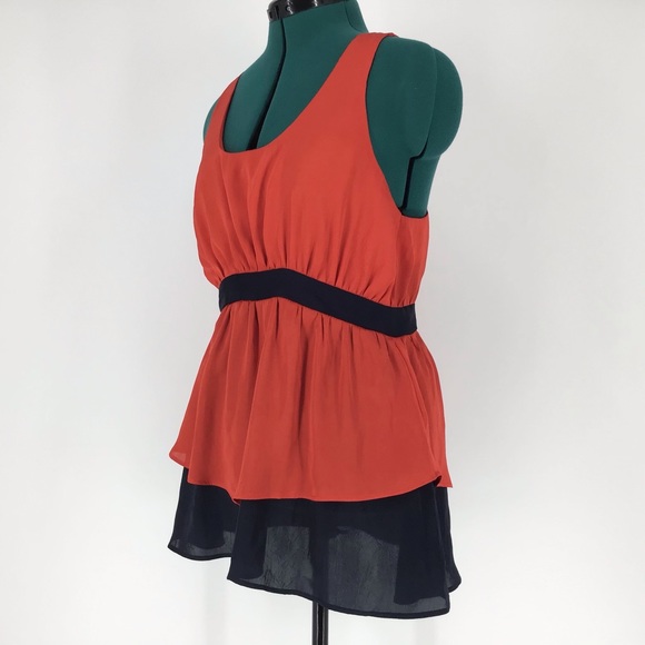 Lucca Couture Shiny Sleeveless Layered Blouse, S - Picture 4 of 16